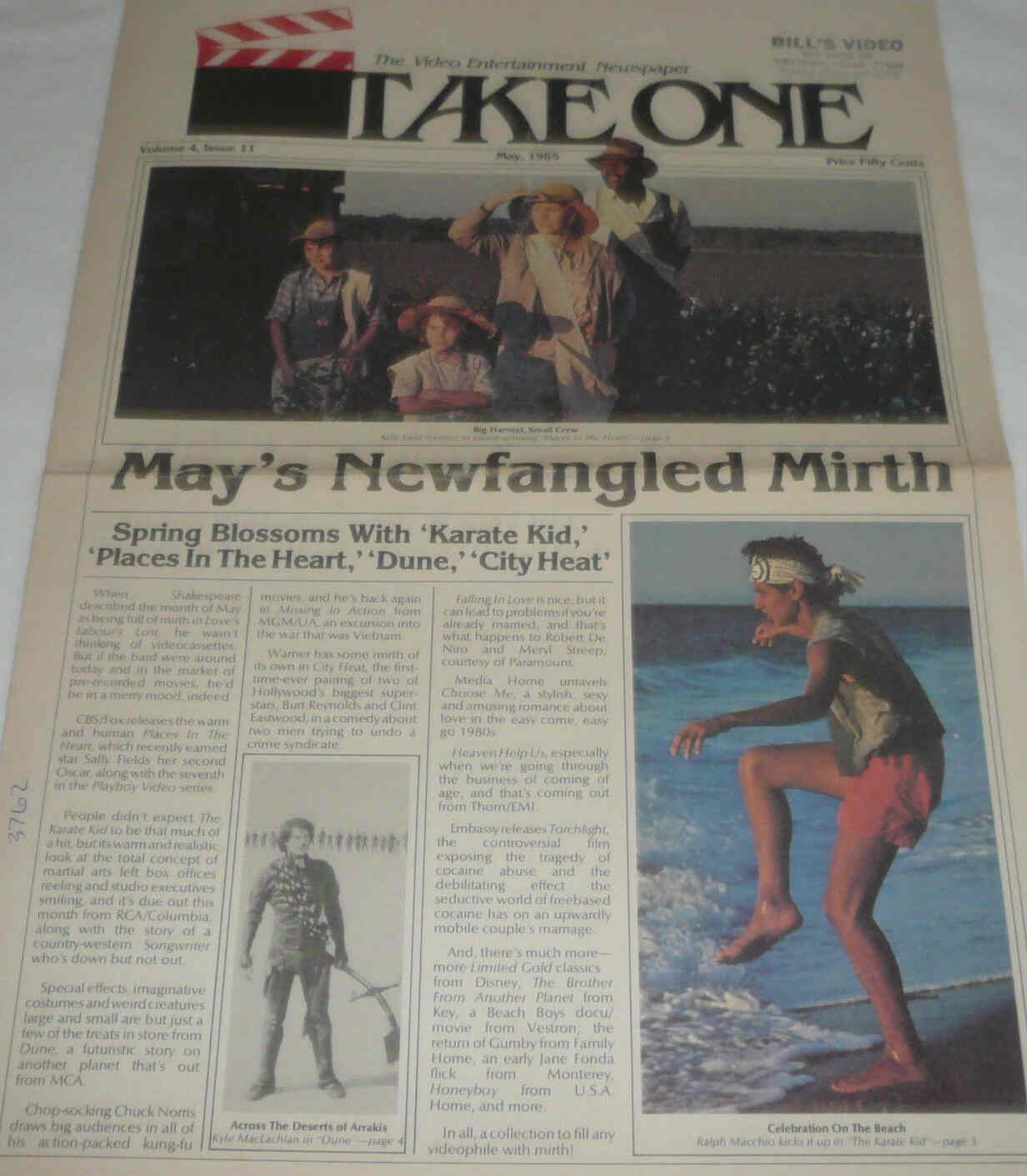 TAKE ONE (USA) magazine side cover May 1985