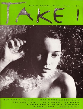 TAKE ONE (Toronto) magazine side cover Issue 1 September 1992