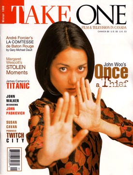 TAKE ONE (Toronto) magazine side cover Issue 18 January 1998
