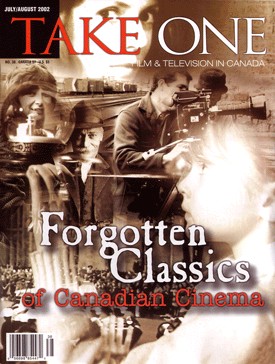 TAKE ONE (Toronto) magazine side cover Issue 38 July 2002