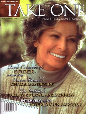 TAKE ONE (Toronto) magazine side cover Issue 40 December 2002