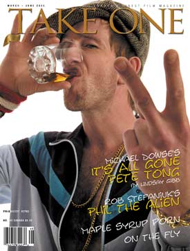 TAKE ONE (Toronto) magazine side cover Issue 49 March 2005