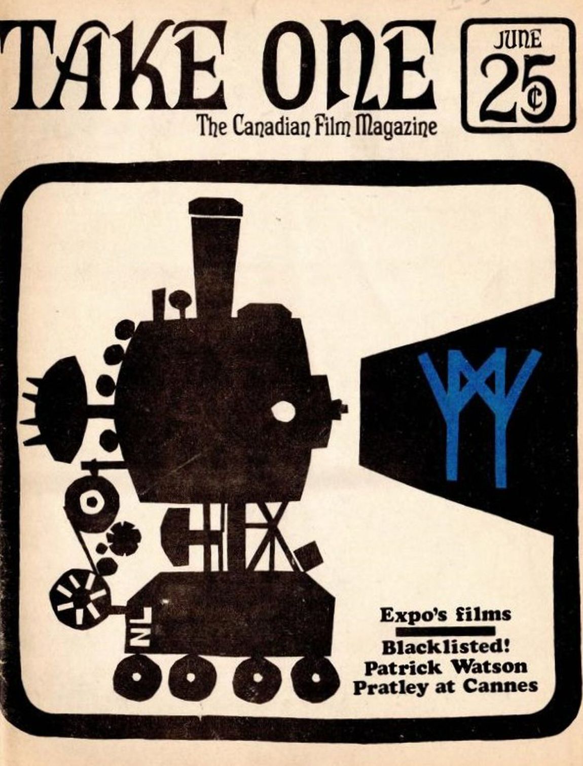 TAKE ONE (Montreal) magazine side cover Issue 5  Vol 1 # 5 June 1967