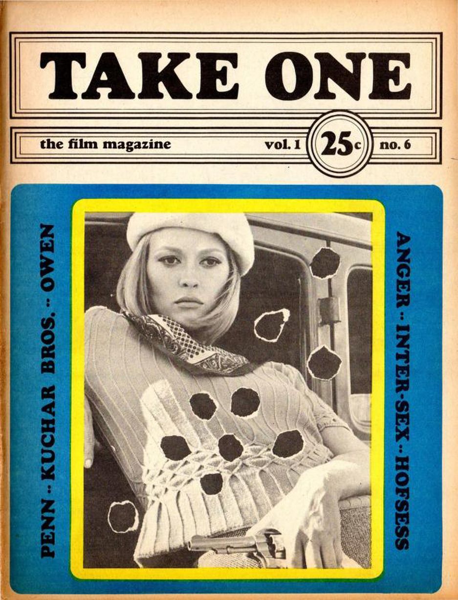 TAKE ONE (Montreal) magazine side cover Issue 6  Vol 1 # 6 September 1967