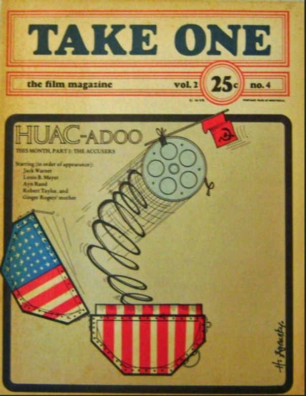 TAKE ONE (Montreal) magazine side cover Issue 16  Vol 2 # 4 January 1970