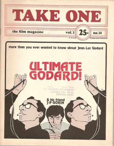 TAKE ONE (Montreal) magazine side cover Issue 22  Vol 2 # 10 March 1971