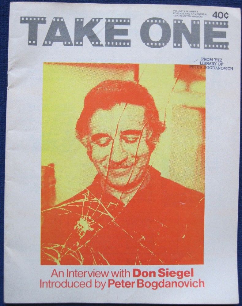 TAKE ONE (Montreal) magazine side cover Issue 28  Vol 3 # 4 June 1972