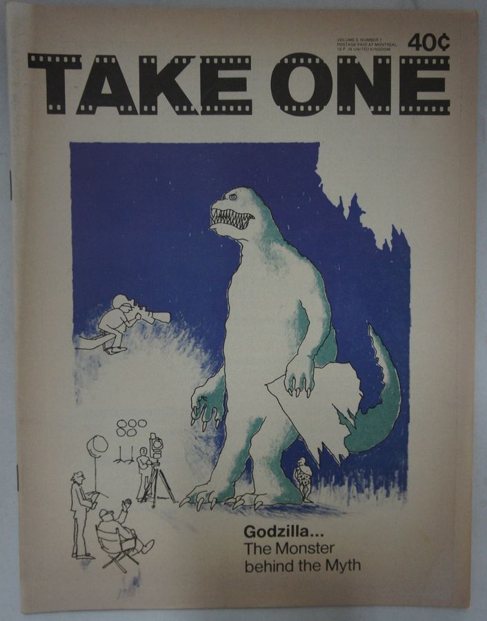 TAKE ONE (Montreal) magazine side cover Issue 31  Vol 3 # 7 December 1972