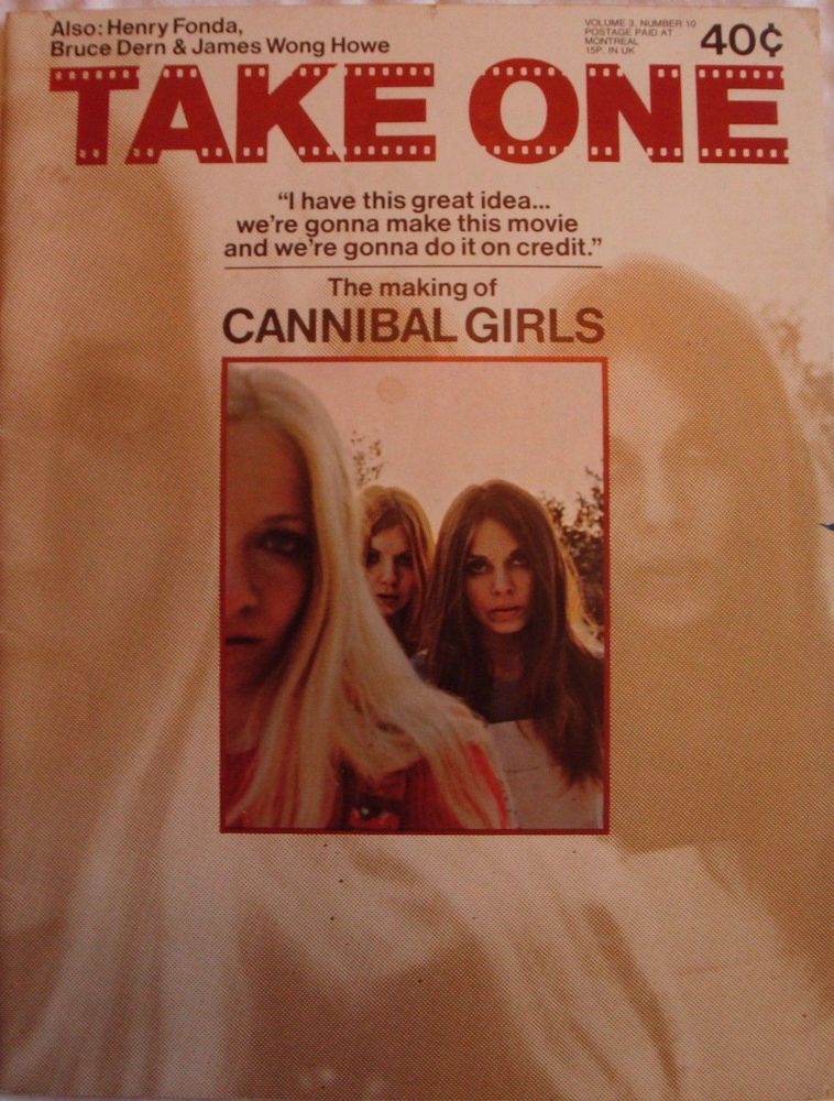 TAKE ONE (Montreal) magazine side cover Issue 34  Vol 3 # 10 July 1973