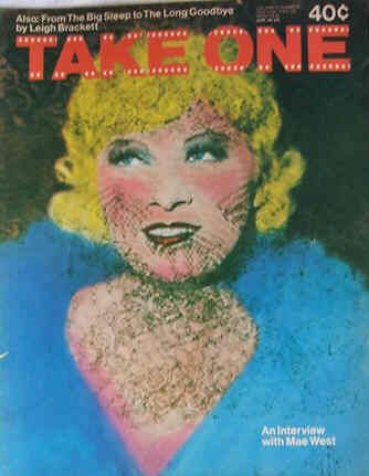 TAKE ONE (Montreal) magazine side cover Issue 37  Vol 4 # 1 January 1974
