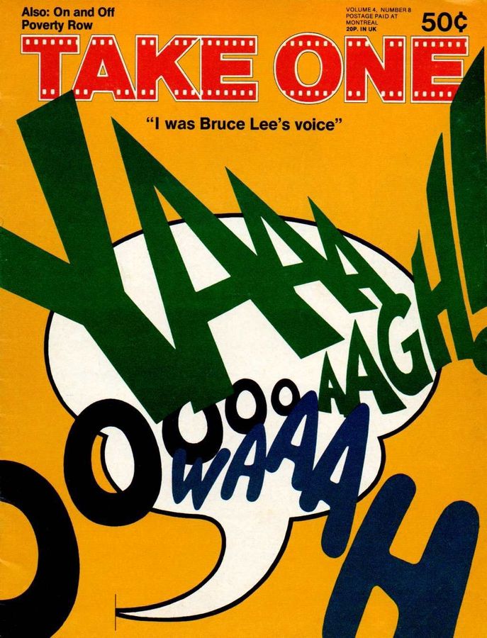 TAKE ONE (Montreal) magazine side cover Issue 44  Vol 4 # 8 March 1975