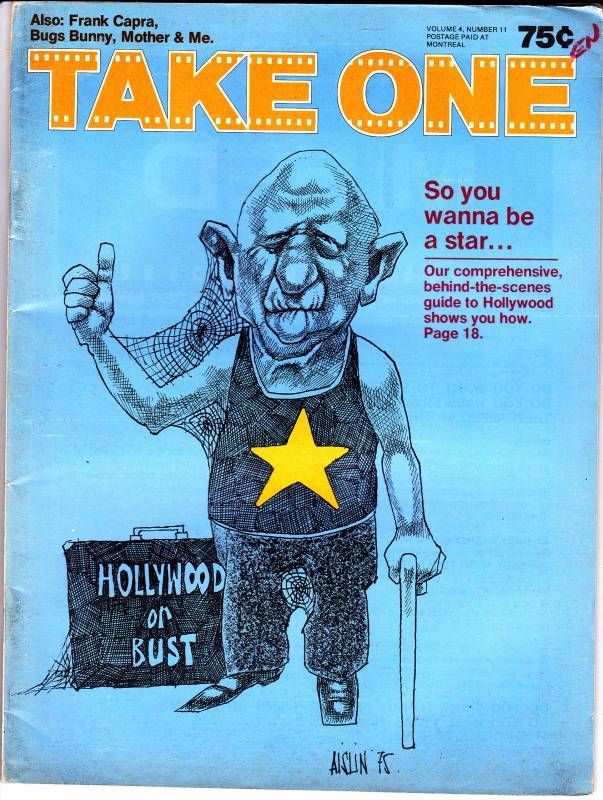 TAKE ONE (Montreal) magazine side cover Issue 47  Vol 4 # 11 September 1975