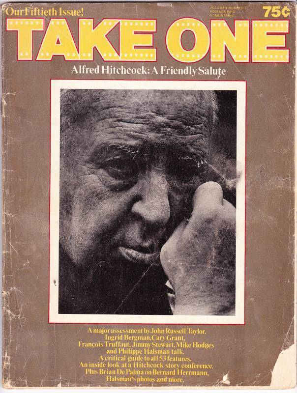 TAKE ONE (Montreal) magazine side cover Issue 50  Vol 5 # 2 May 1976