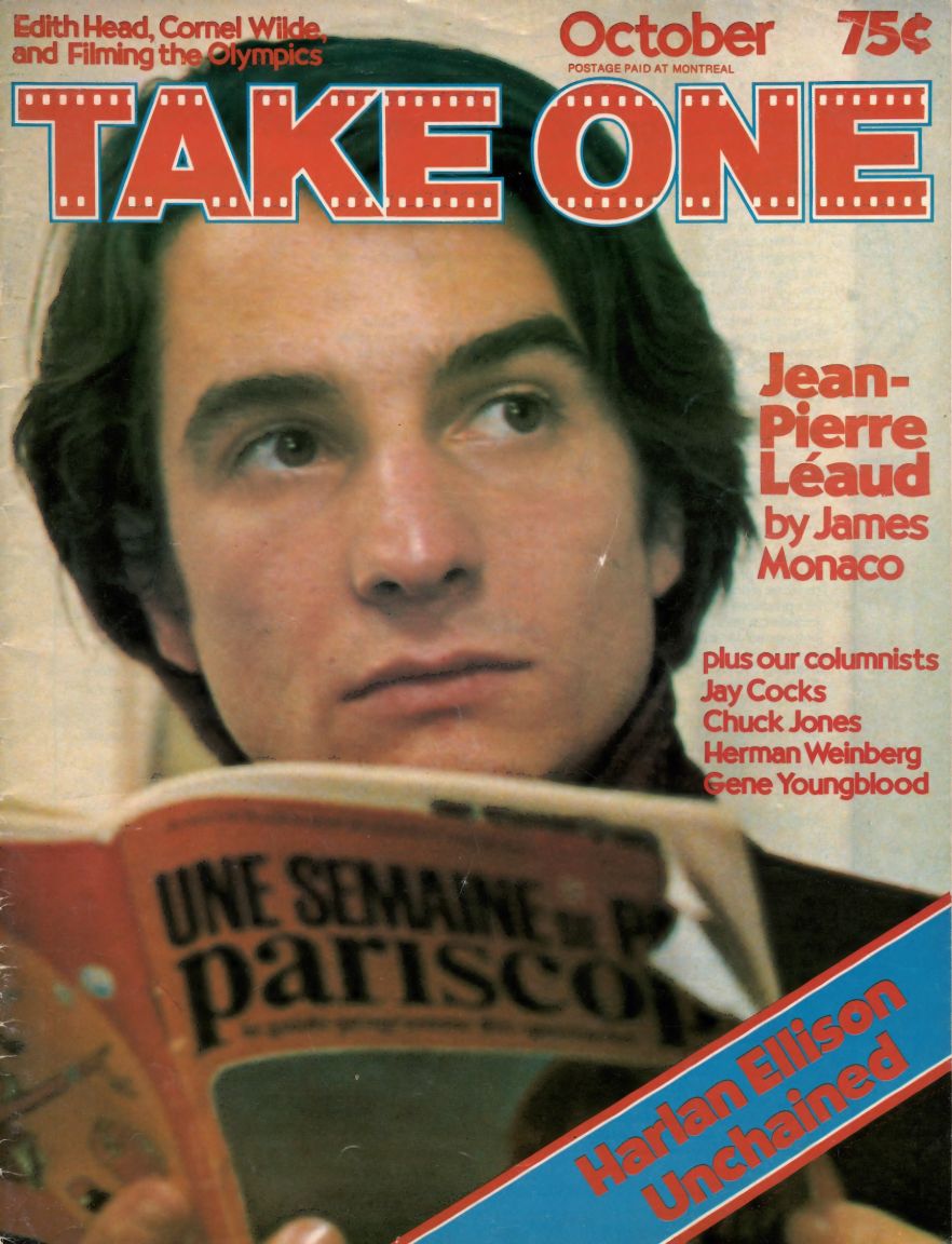 TAKE ONE (Montreal) magazine side cover Issue 52  Vol 5 # 4 October 1976
