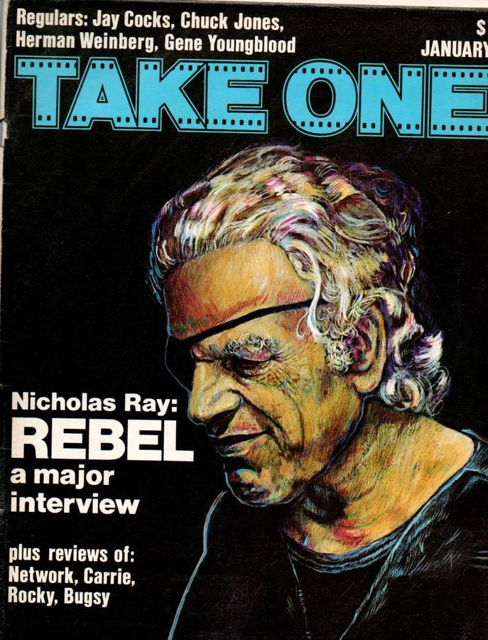 TAKE ONE (Montreal) magazine side cover Issue 54  Vol 5 # 6 January 1977