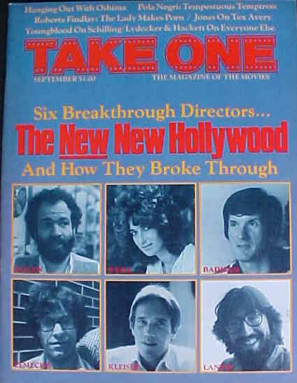 TAKE ONE (Montreal) magazine side cover Issue 70  Vol 6 # 10 September 1978