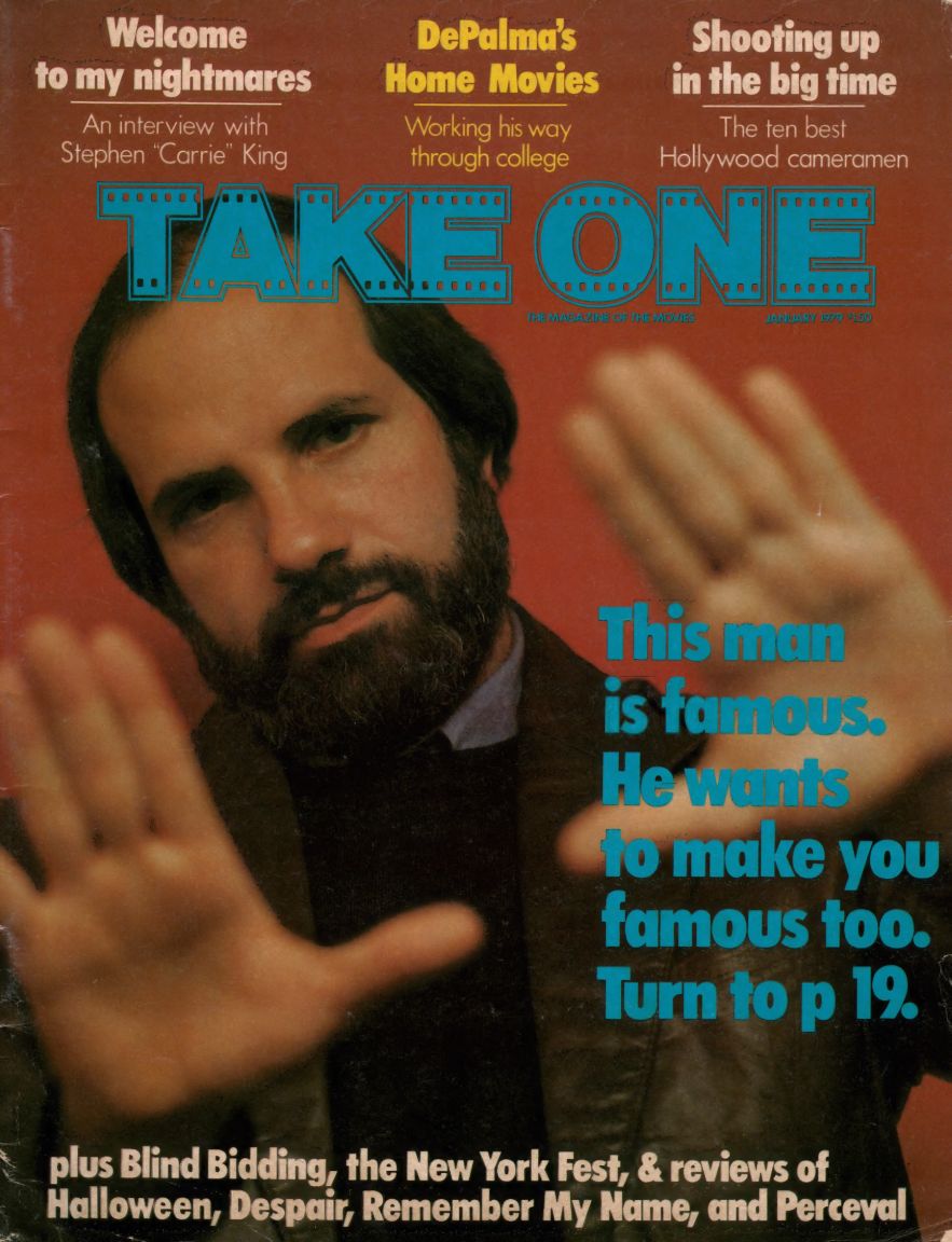 TAKE ONE (Montreal) magazine side cover Issue 74  Vol 7 # 2 January 1979