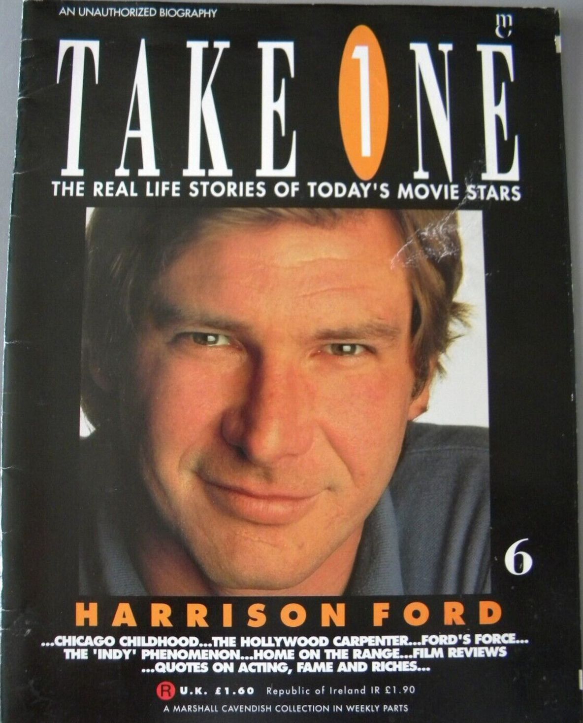 TAKE ONE (MARSHALL CAVENDISH) magazine side cover Issue 9   1990