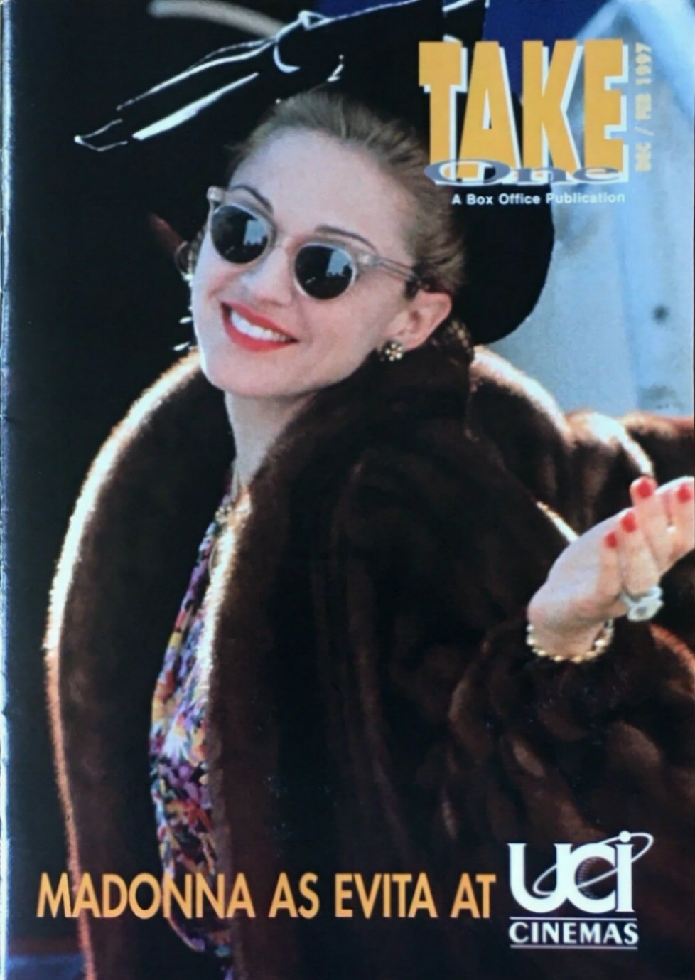 TAKE ONE magazine side cover  December 1996/ February 1997 