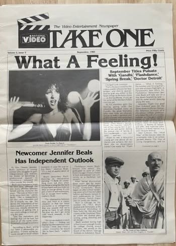 TAKE ONE (USA) magazine side cover  September 1983