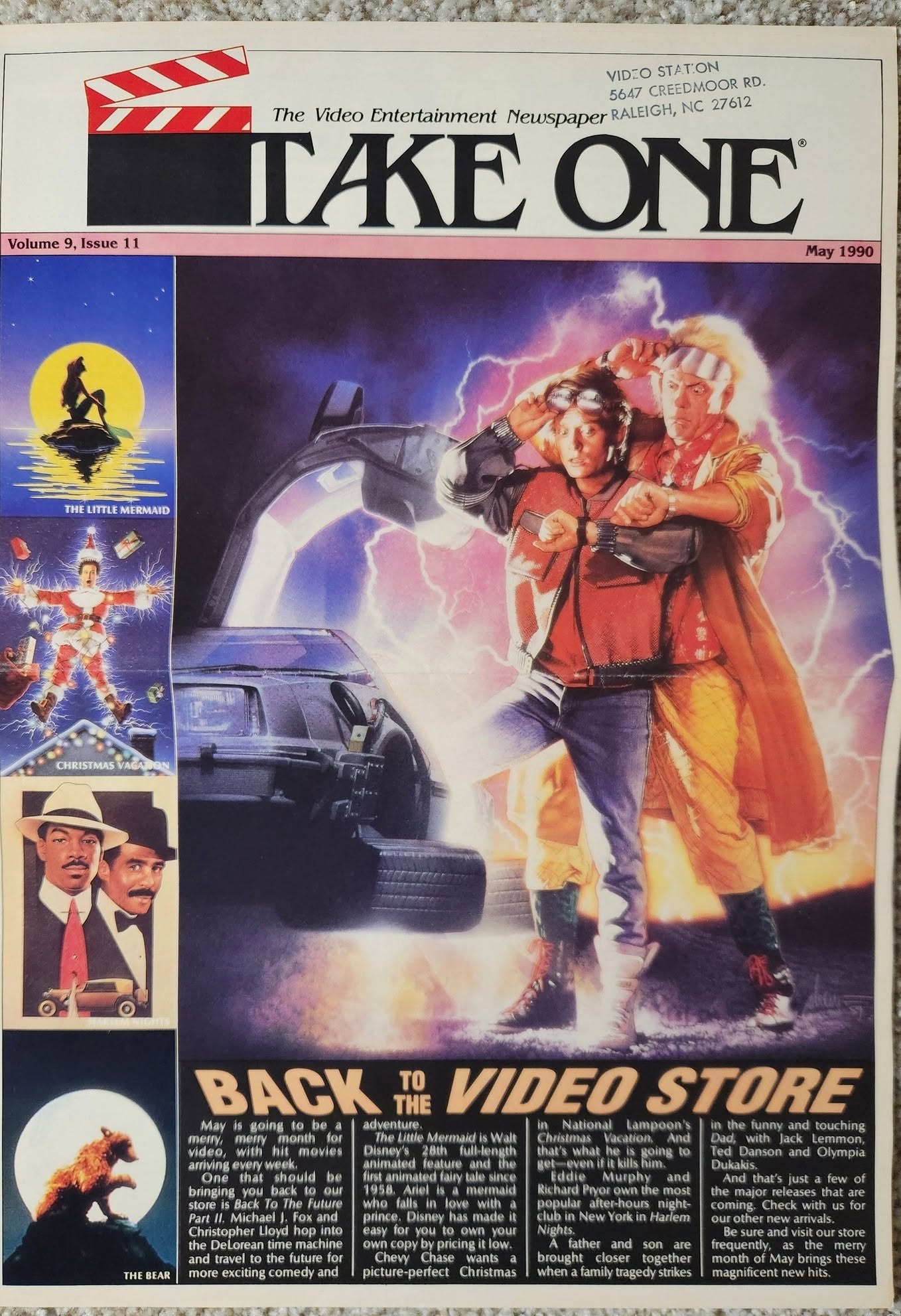 TAKE ONE (USA) magazine side cover  May 1990