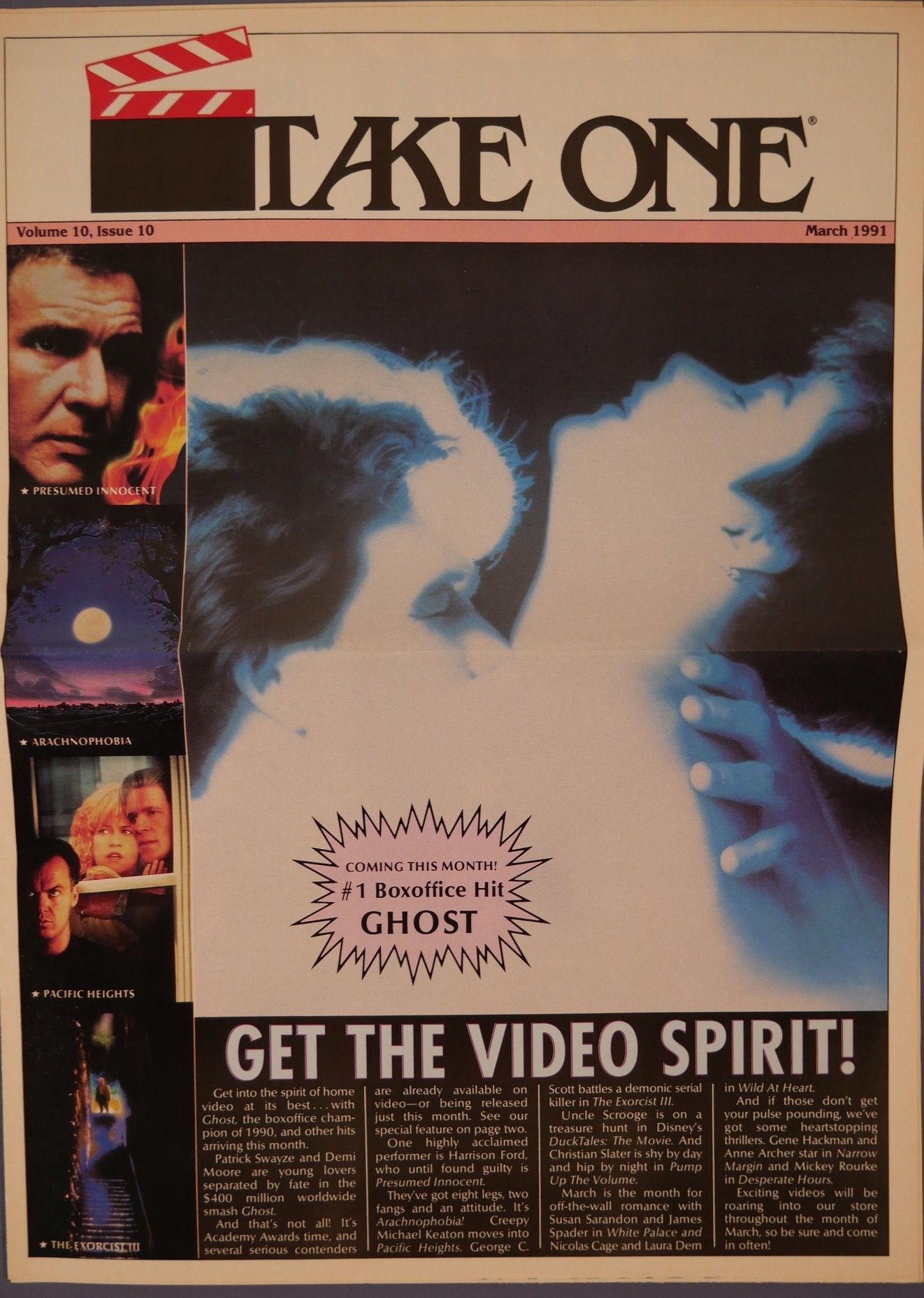TAKE ONE (USA) magazine side cover  March 1991