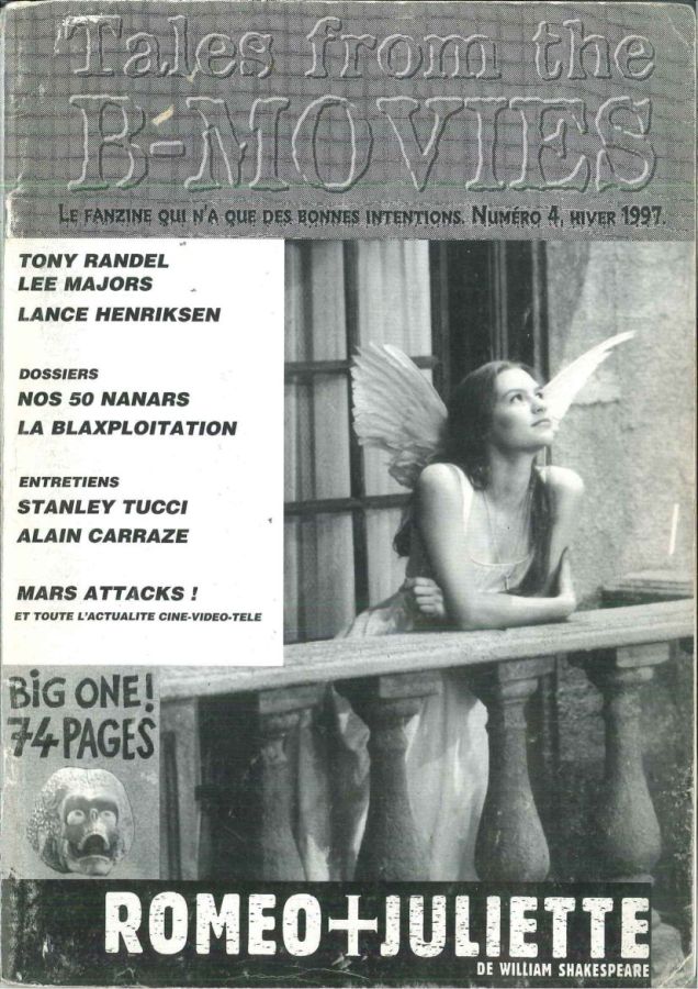 TALES FROM THE B MOVIES magazine side cover Issue 4 Winter 1997