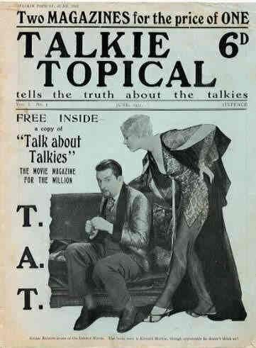 TALKIE TOPICAL magazine side cover Issue 5 June 1931