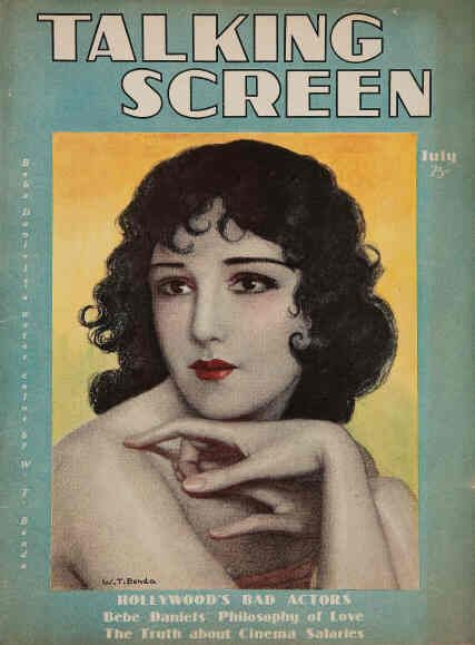 TALKING SCREEN magazine side cover July 1930