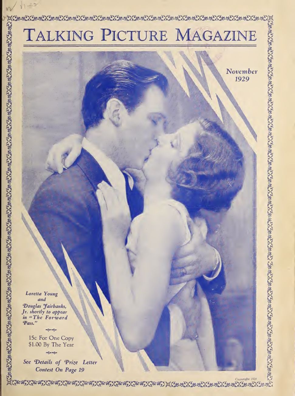TALKING PICTURE MAGAZINE magazine side cover  Vol 1 No  2  November 1929