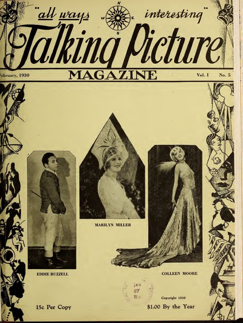 TALKING PICTURE MAGAZINE magazine side cover  Vol 1 No  5  February 1930