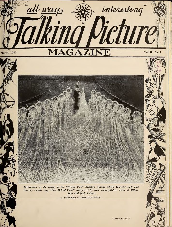 TALKING PICTURE MAGAZINE magazine side cover  Vol 2 No  1  March 1930