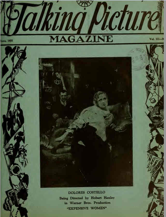 TALKING PICTURE MAGAZINE magazine side cover June 1931