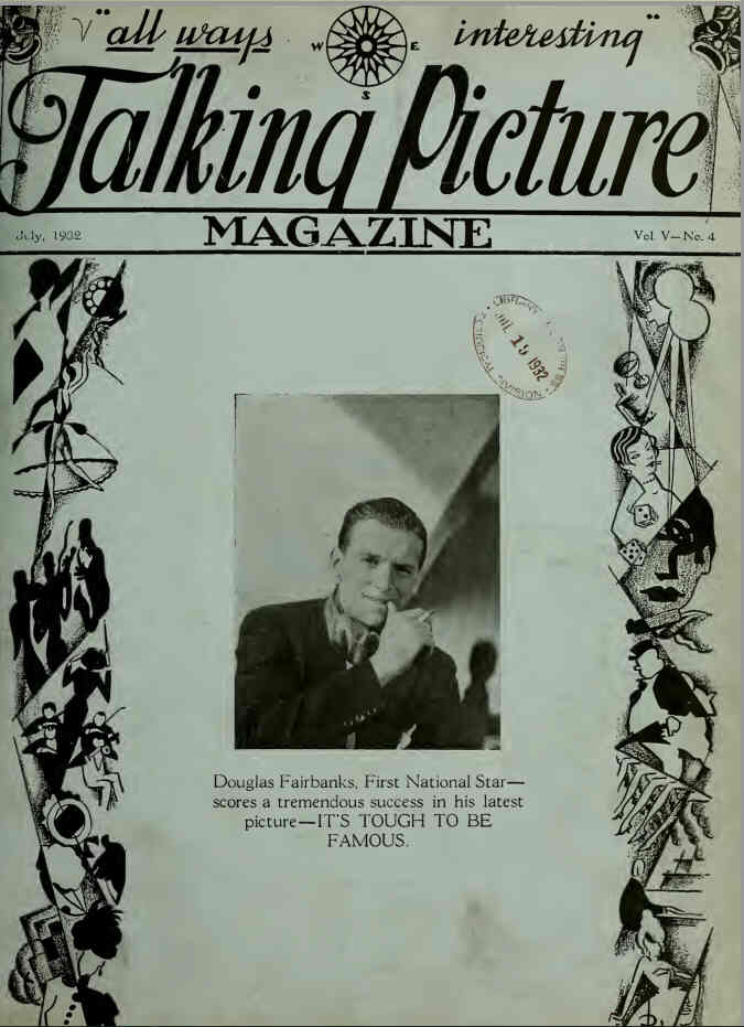 TALKING PICTURE MAGAZINE magazine side cover July 1932
