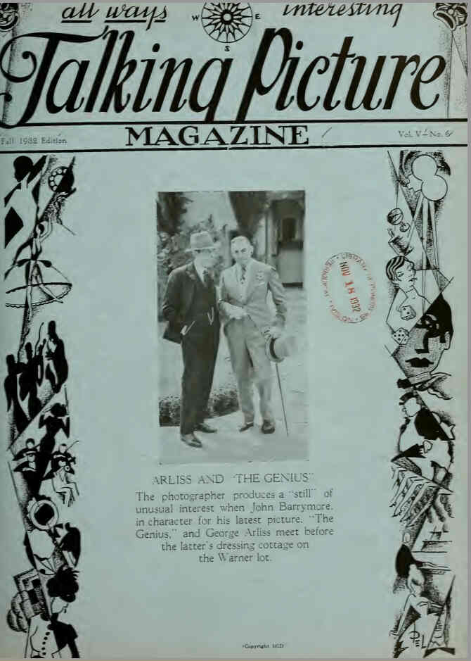 TALKING PICTURE MAGAZINE magazine side cover Fall 1932
