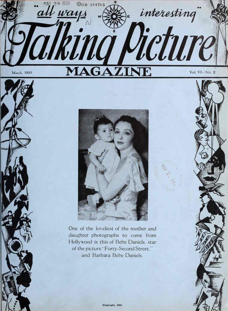 TALKING PICTURE MAGAZINE magazine side cover March 1933