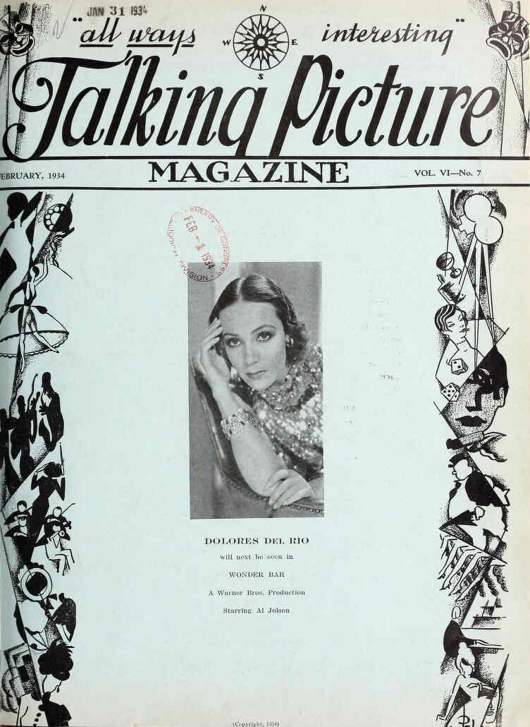 TALKING PICTURE MAGAZINE magazine side cover February 1934