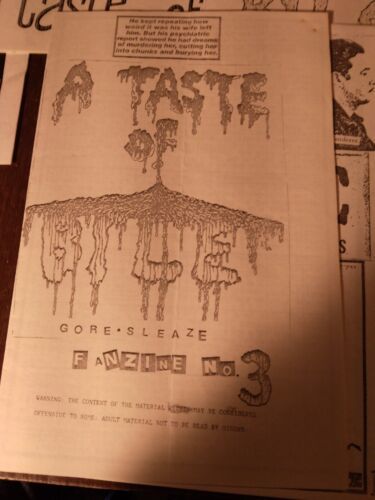 A TASTE OF BILE magazine side cover Issue 3  