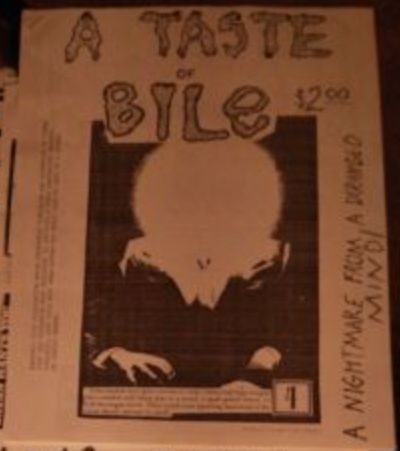 A TASTE OF BILE magazine side cover Issue 4  