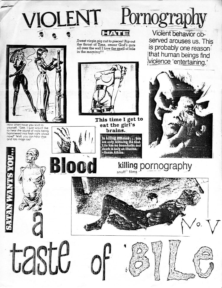 A TASTE OF BILE magazine side cover Issue 5  