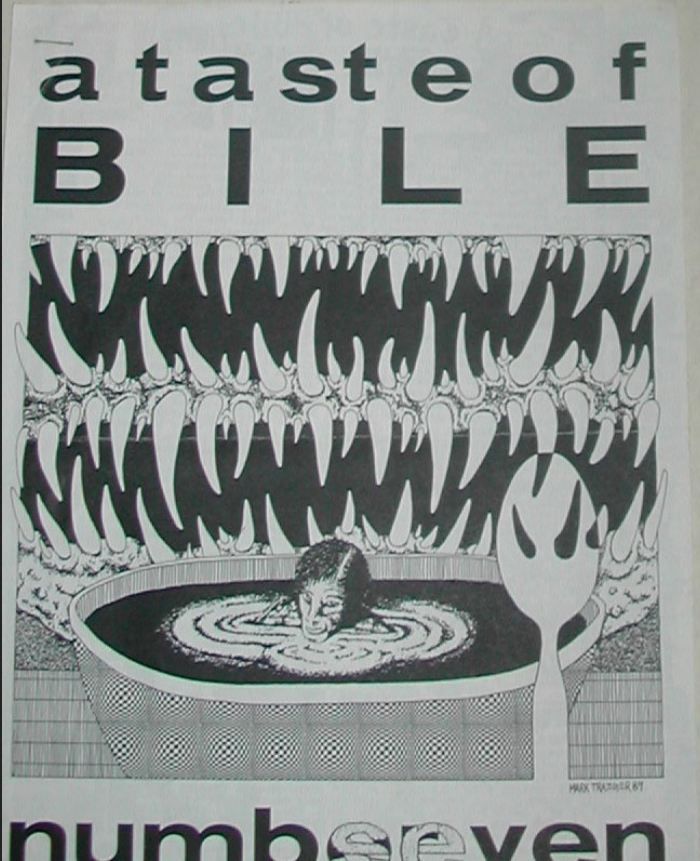 A TASTE OF BILE magazine side cover Issue 7  