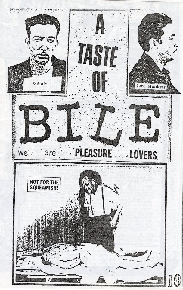 A TASTE OF BILE magazine side cover Issue 10   