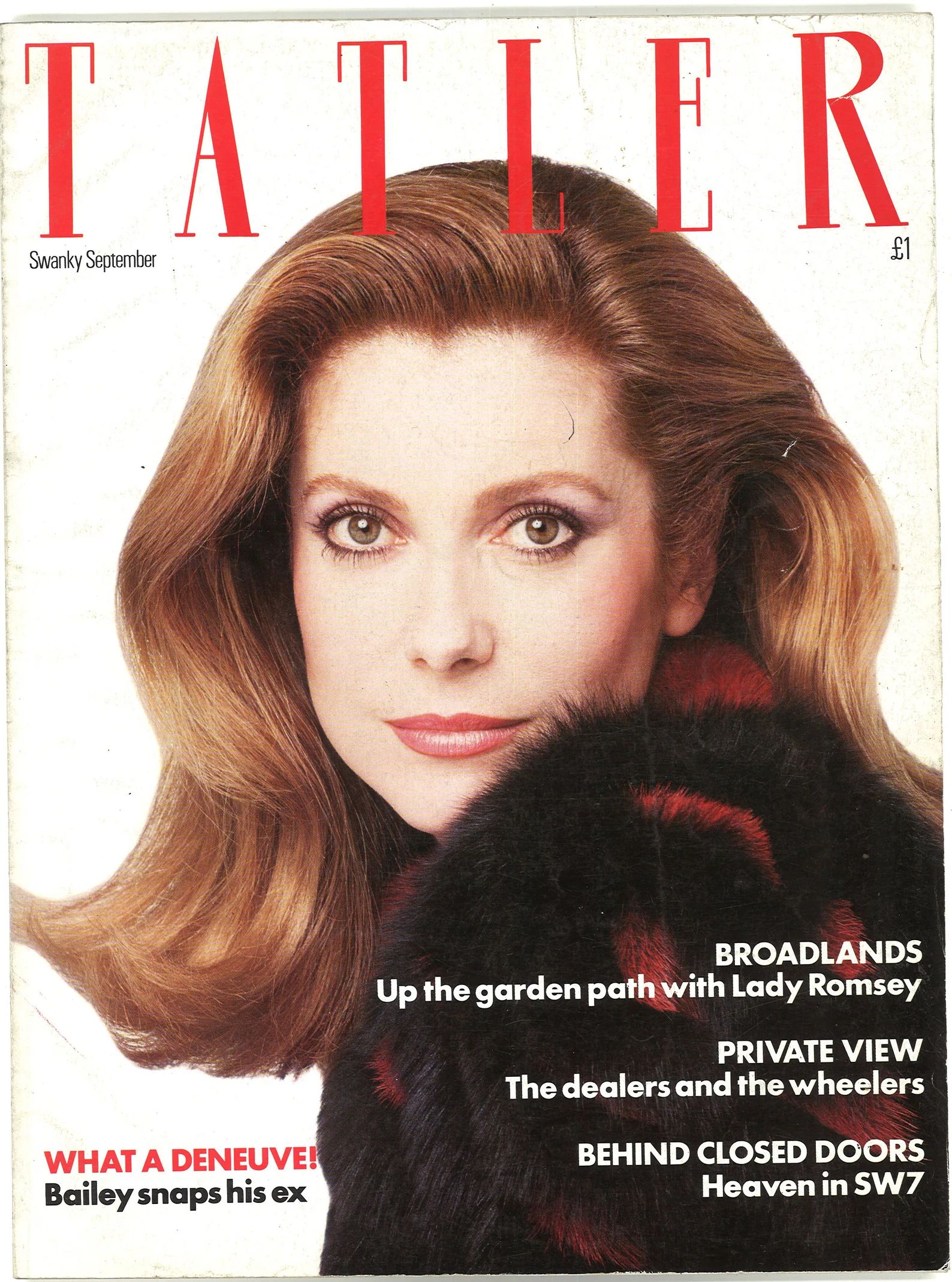 TATLER UK magazine side cover  September 1981