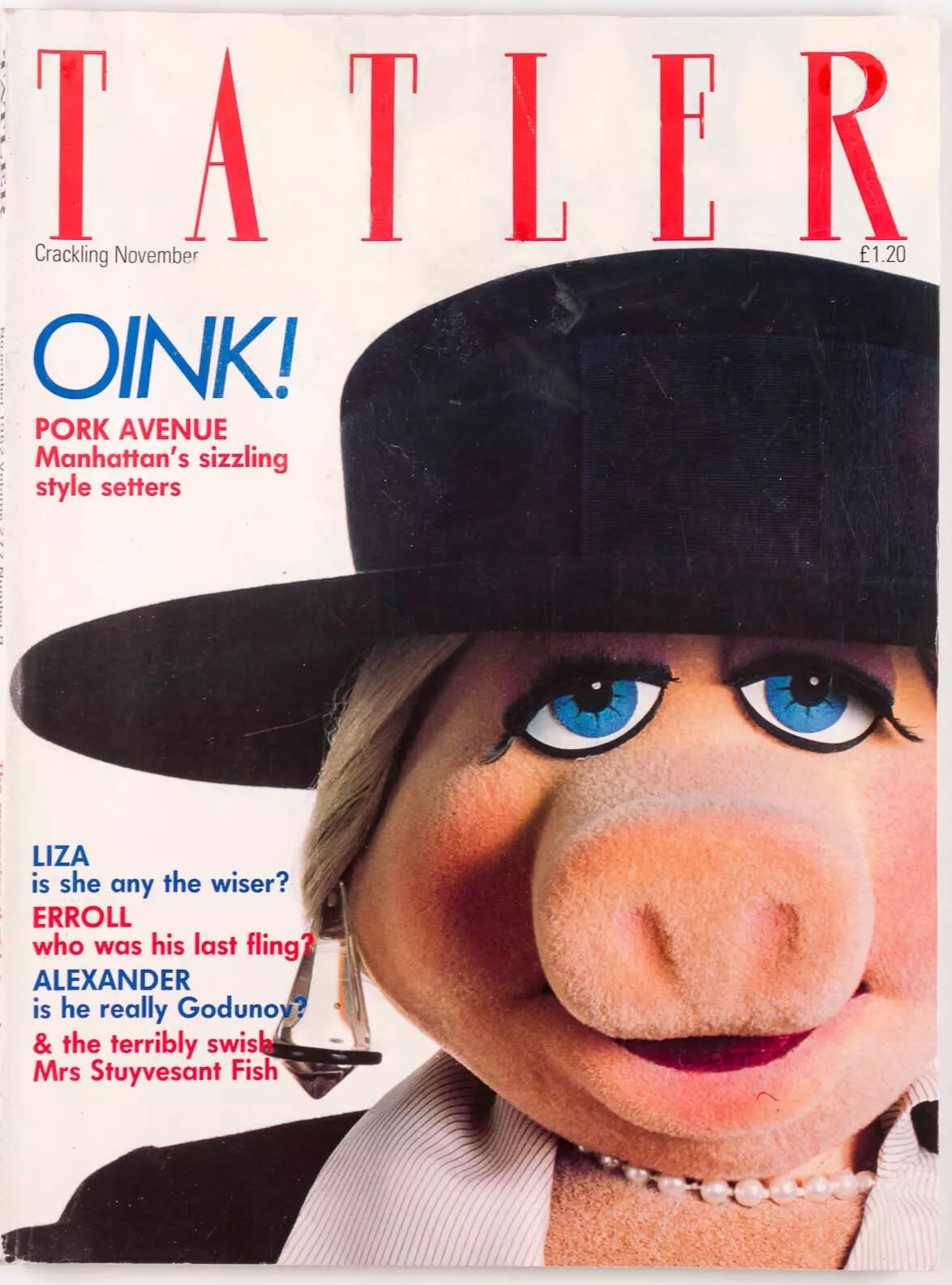 TATLER UK magazine side cover  November 1982
