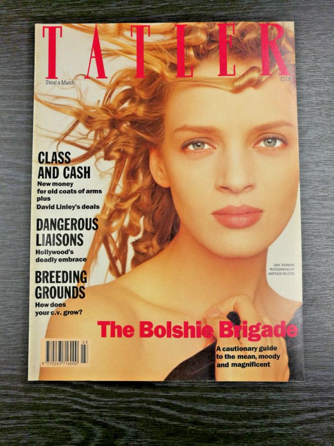 TATLER UK magazine side cover  March 1989