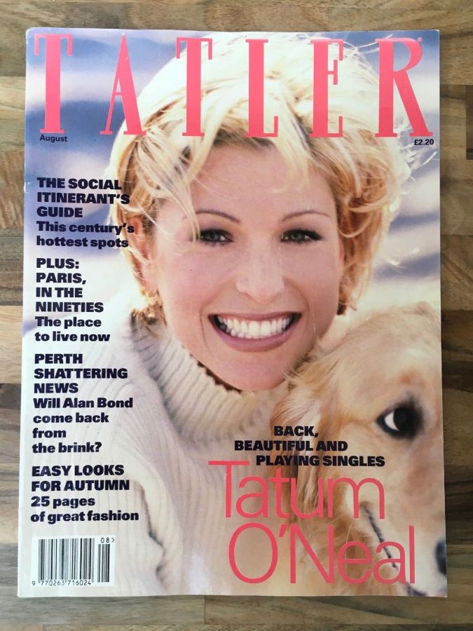 TATLER UK magazine side cover  August 1993