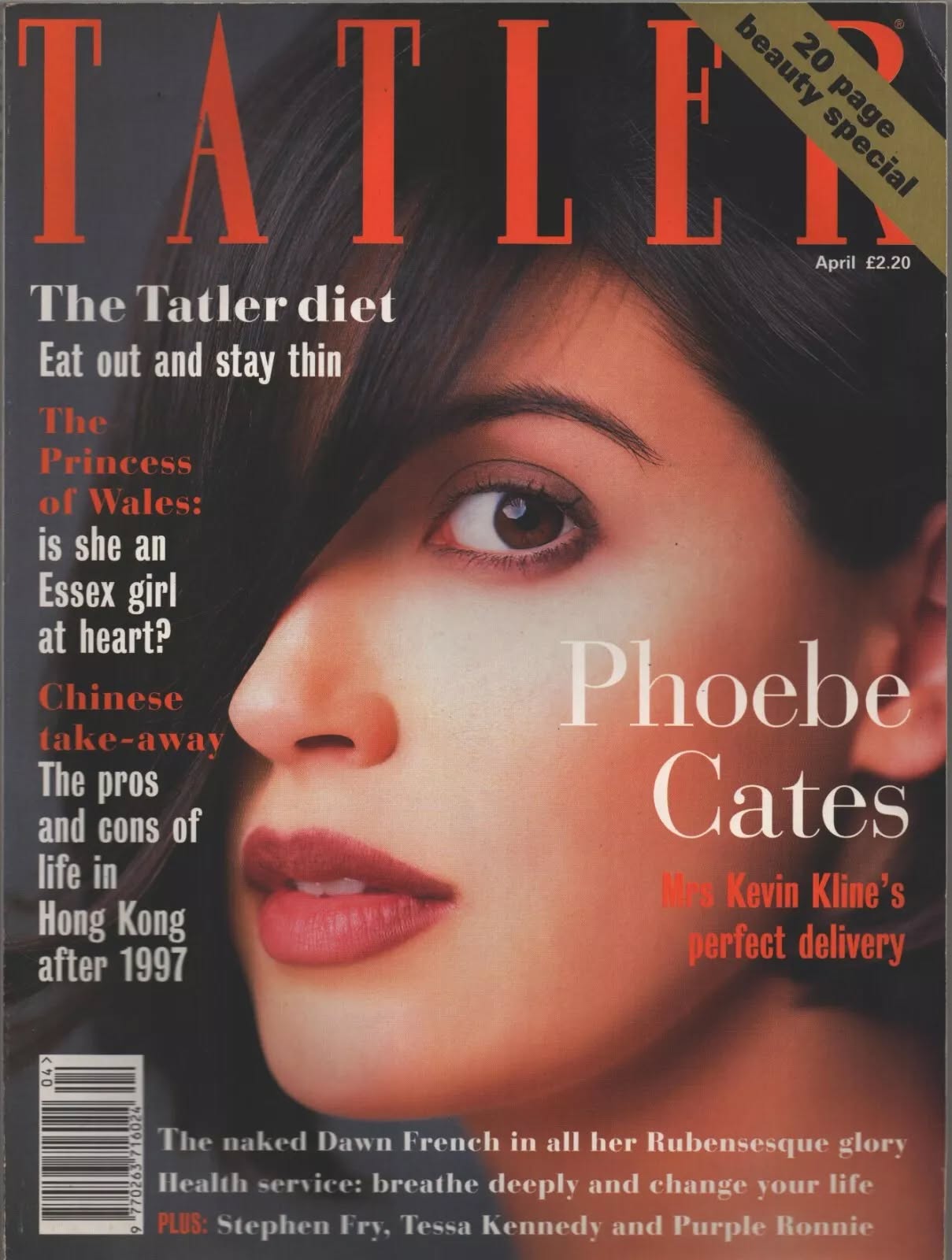 TATLER UK magazine side cover  April 1994