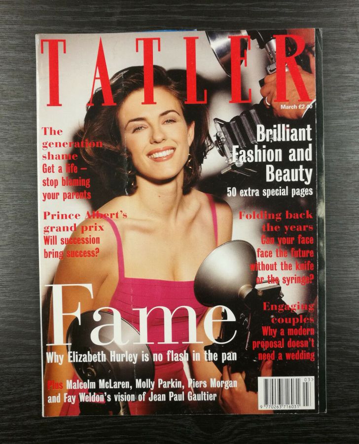 TATLER UK magazine side cover  March 1995