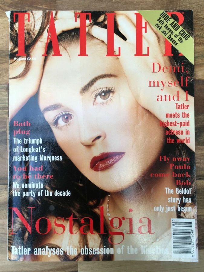 TATLER UK magazine side cover  August 1995