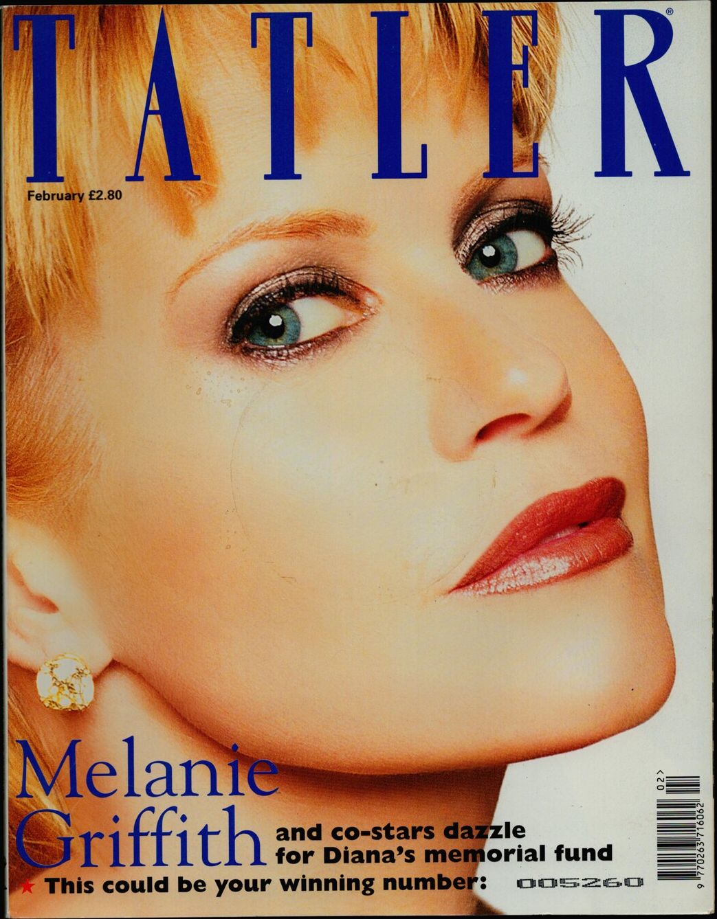 TATLER UK magazine side cover  February 1998